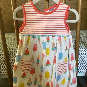 Baby Boden Red and White Striped Baby Dress